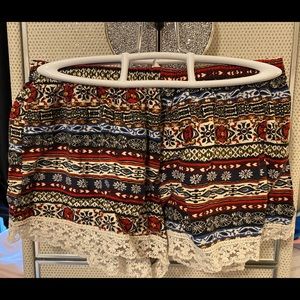 Lace/Floral Shorts